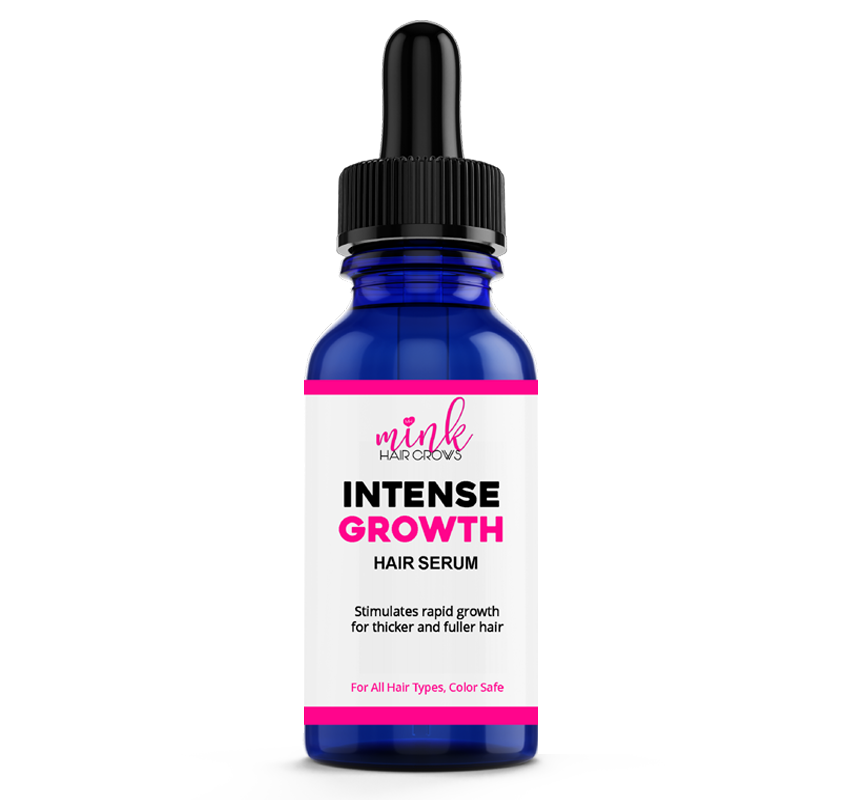 Intense Growth Serum dropper bottle.