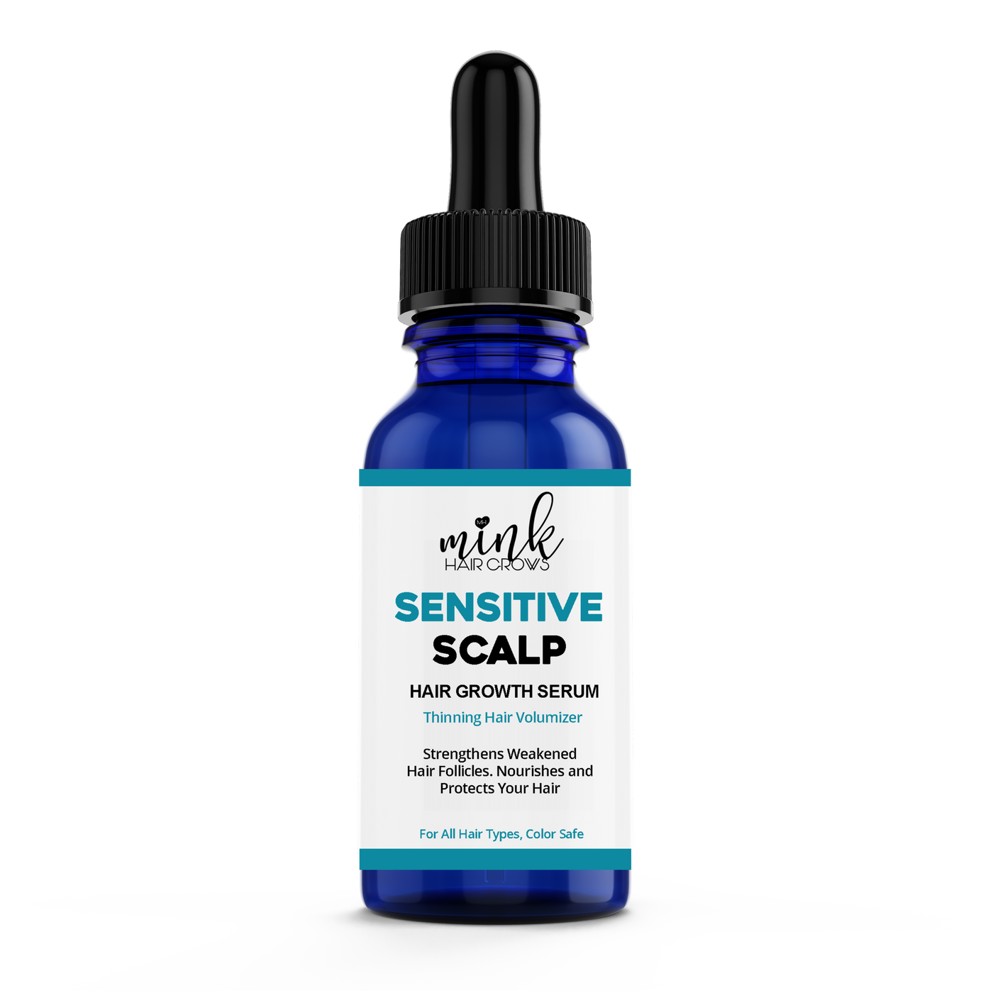 Sensitive Scalp Growth Activating Serum dropper bottle with blue label.